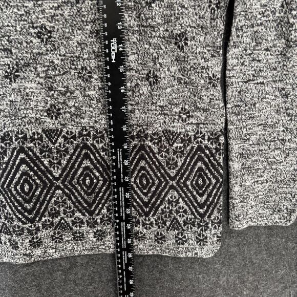 J. Jill Sweater Women's Large Gray Black Crewneck Pullover Wool - Picture 4 of 8